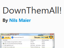 DownThemAll! for Firefox Screenshot