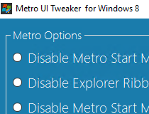 Metro UI Tweaker for Windows 8 Screenshot