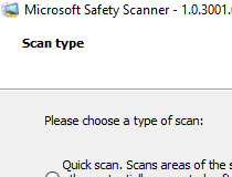 Microsoft Safety Scanner Screenshot