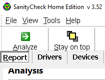 SanityCheck Screenshot