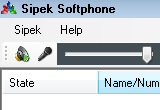 Sipek Softphone Screenshot